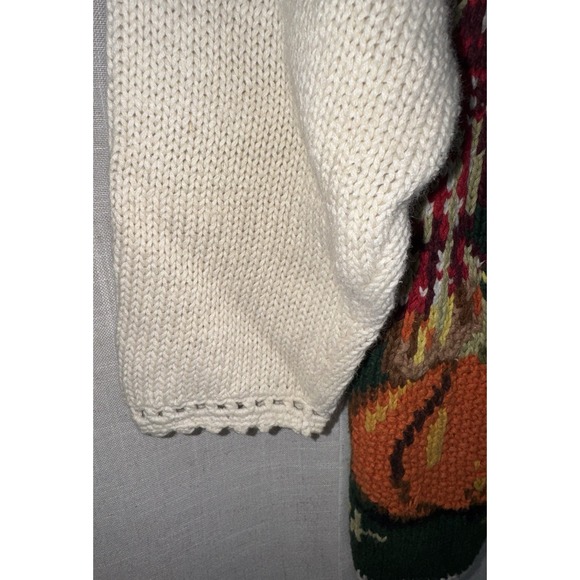 1995 Vtg Heirloom Collectibles Scarecrow PUMPKINS Women's M Sweater Fall Autumn - Picture 9 of 12